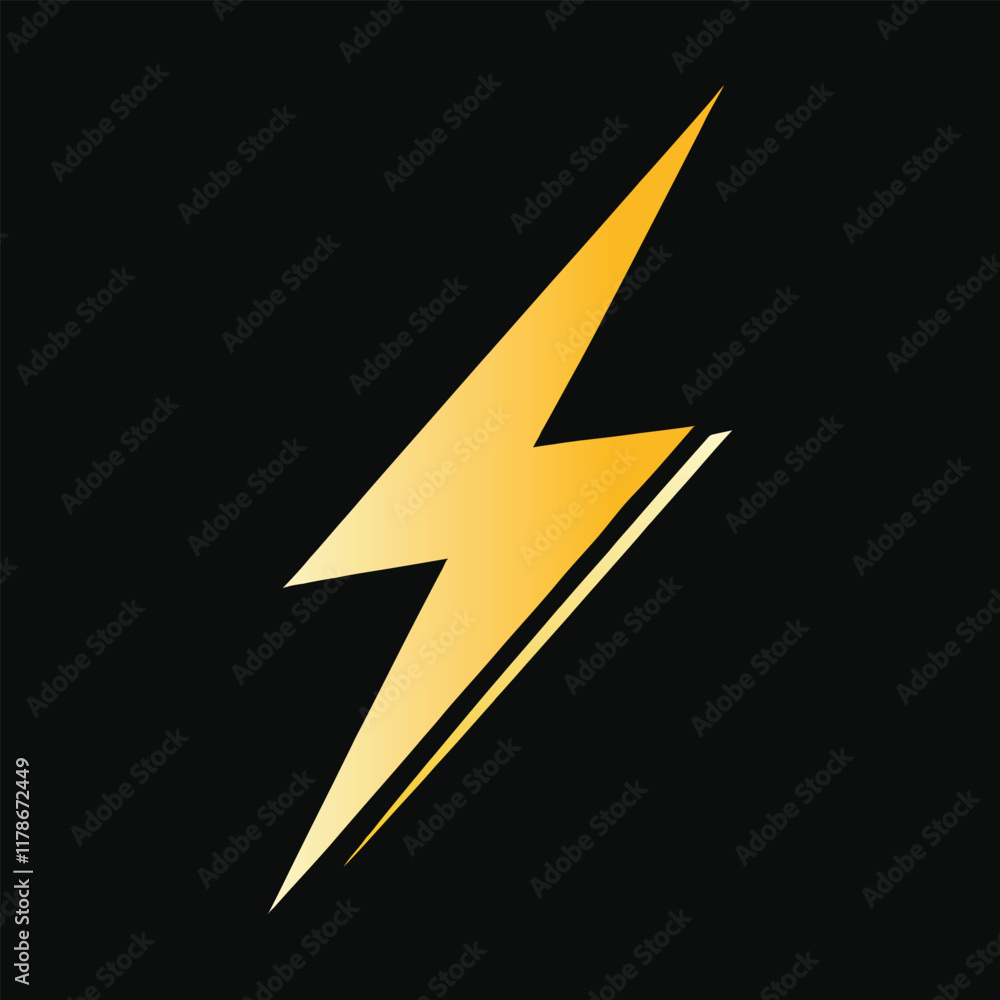 Minimal flash lightning bolt logo Electric sign Minimal flash lightning bolt logo Electric sign