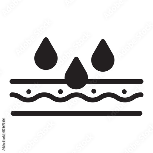 hydrating glyph icon