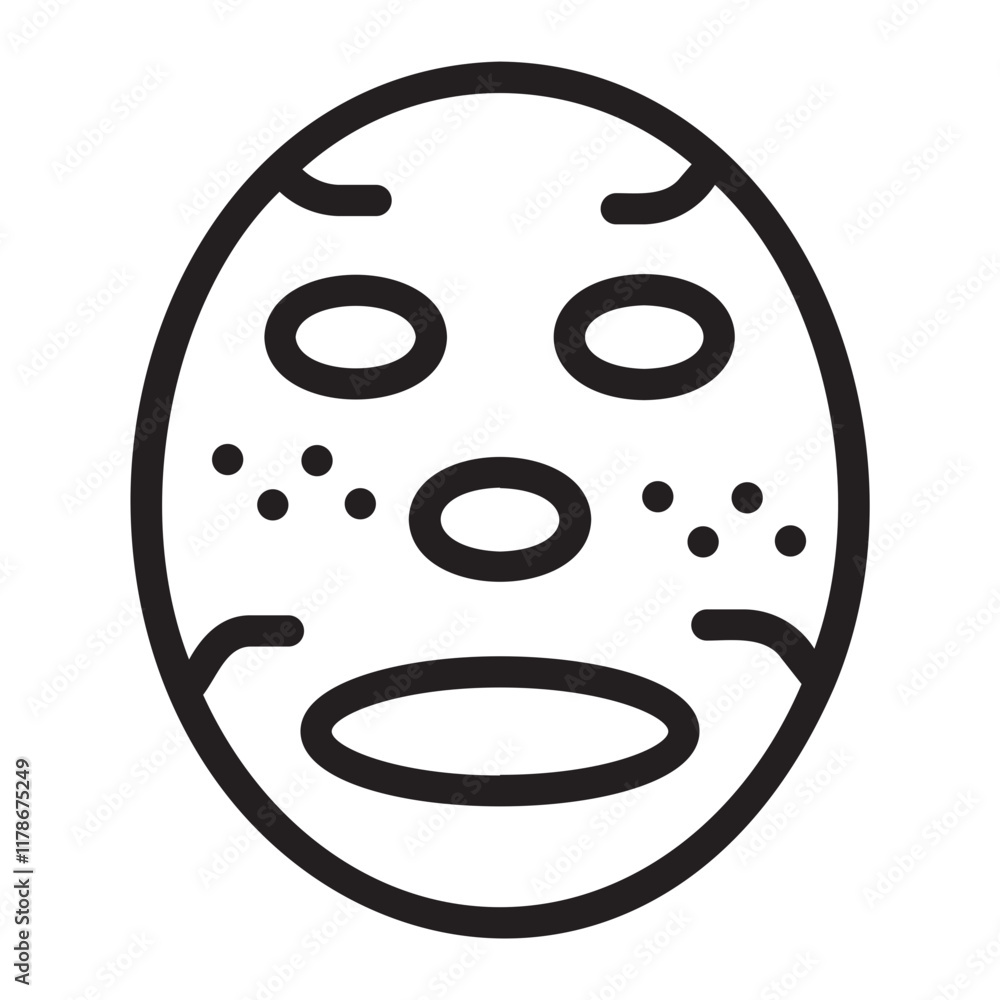 Obraz premium sheet mask line icon
