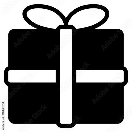 gift icon with mixed style. Suitable for website design, logo, app, UI and etc. Based on the size of the icon in general, so it can be reduced.