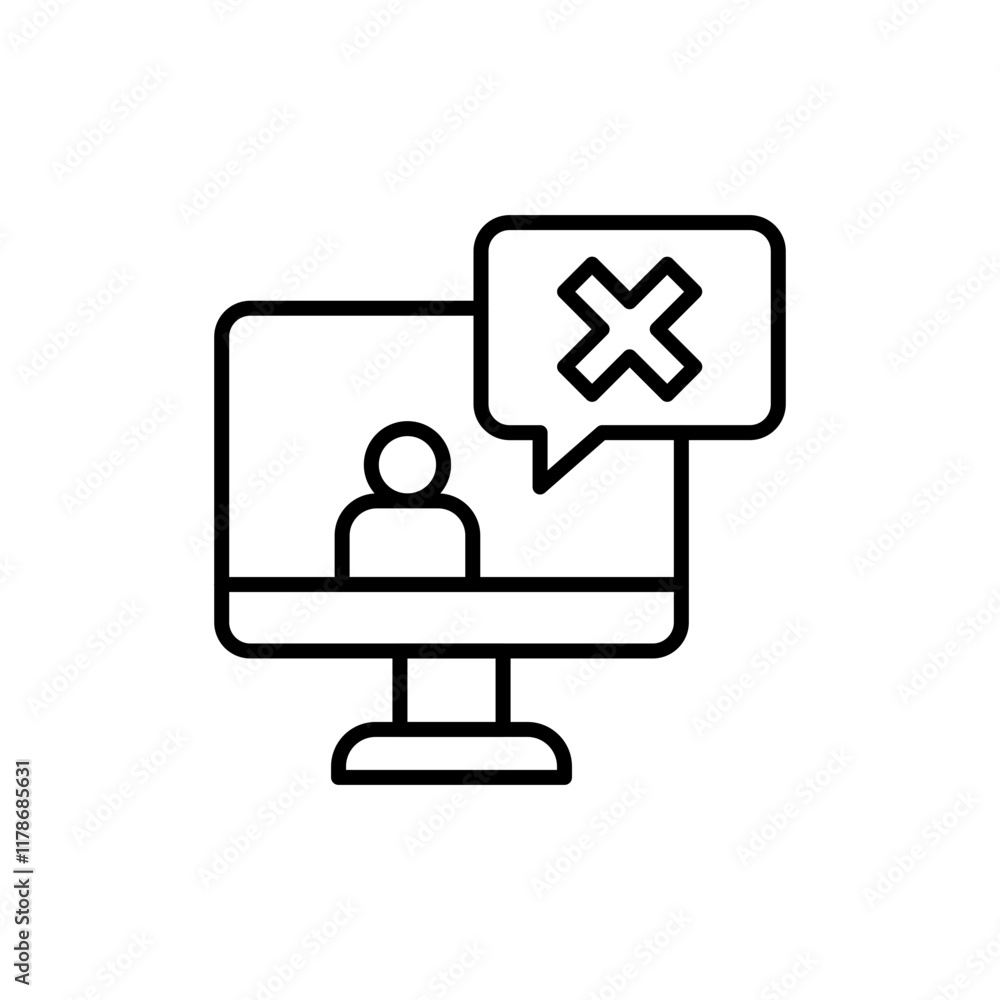User Blacklist outline icons, minimalist vector illustration ,simple transparent graphic element .Isolated on white background User Blacklist outline icons, minimalist vector illustration ,simple transparent graphic element .Isolated on white background