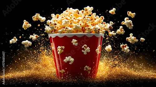 Delectable popcorn cutout that flies photo