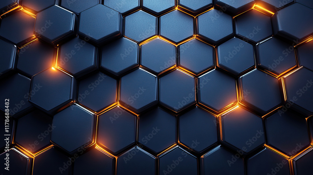 Luxury hexagonal abstract lilac metal background with golden light lines. Luxury hexagonal abstract lilac metal background with golden light lines.