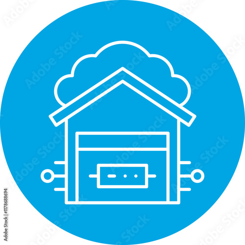 Data Warehouse icon single vector illustration