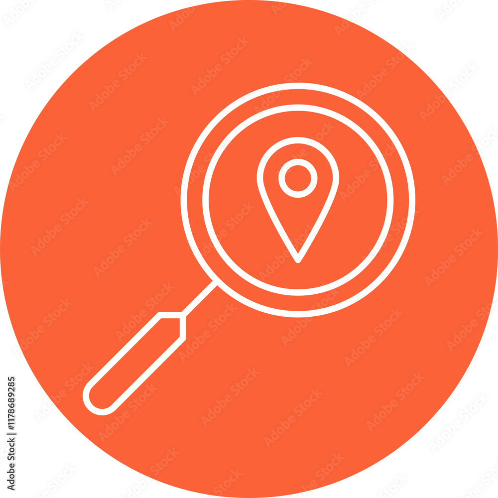 Location Analytics icon single vector illustration Location Analytics icon single vector illustration