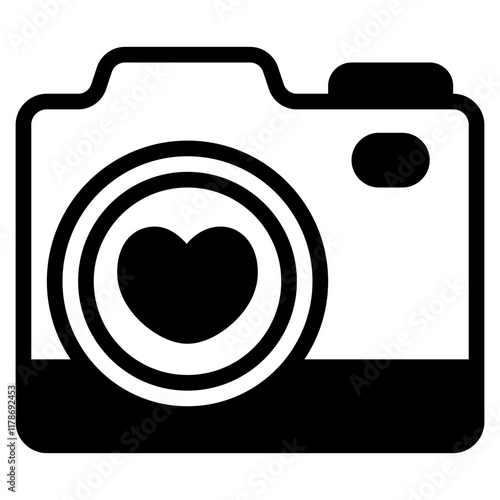 camera icon with mixed style. Suitable for website design, logo, app, UI and etc. Based on the size of the icon in general, so it can be reduced.