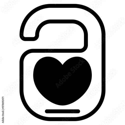 doorknob sign icon with mixed style. Suitable for website design, logo, app, UI and etc. Based on the size of the icon in general, so it can be reduced.