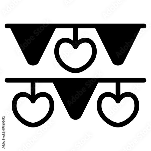 garland icon with mixed style. Suitable for website design, logo, app, UI and etc. Based on the size of the icon in general, so it can be reduced.
