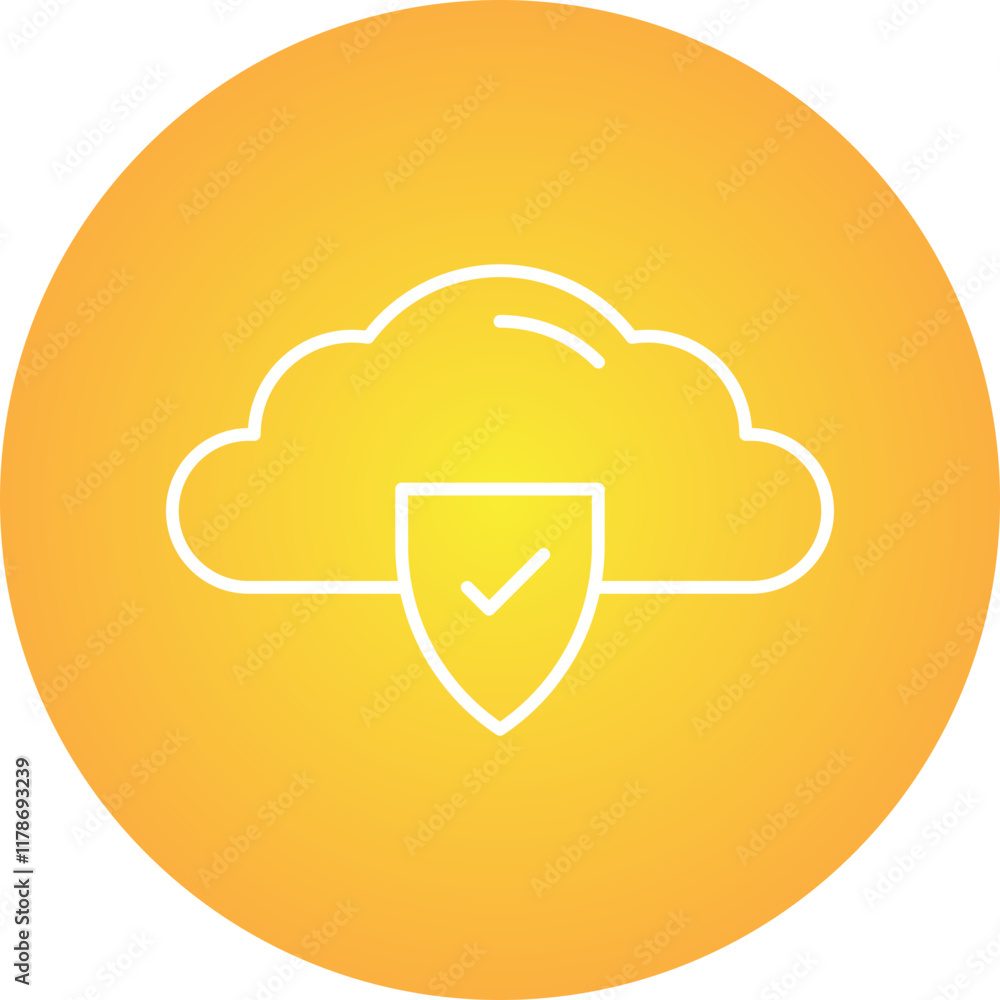 Secure Cloud icon single vector illustration Secure Cloud icon single vector illustration