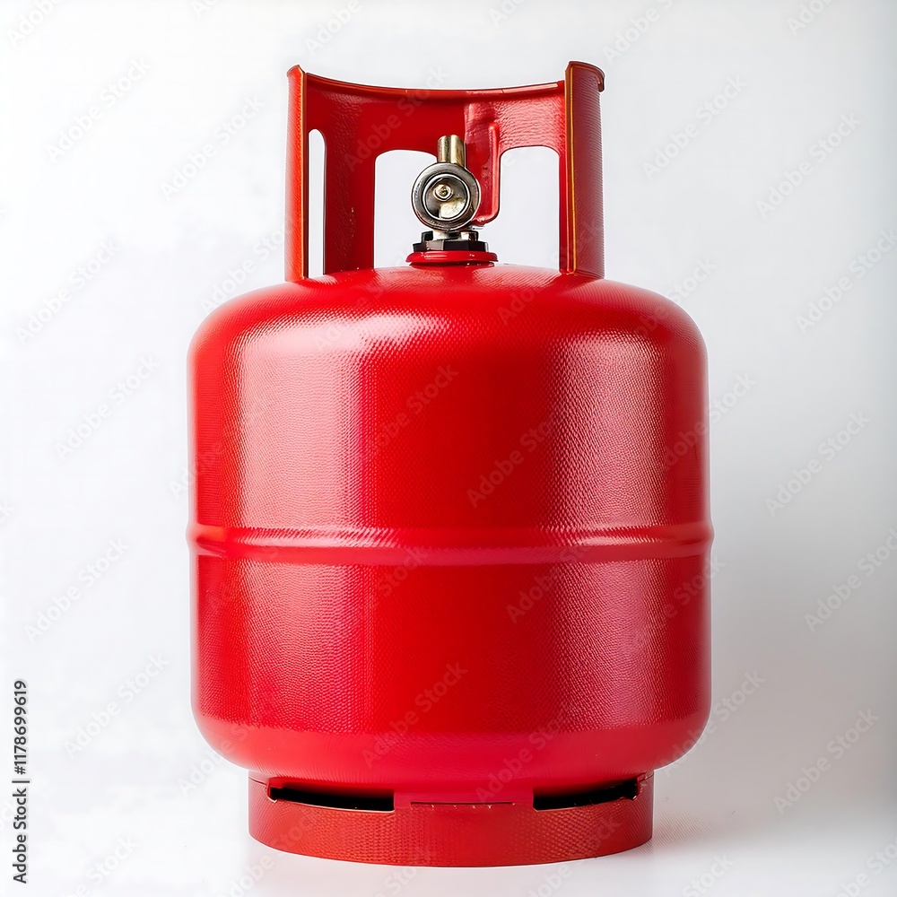 Red Gas Tank on a White Background Red Gas Tank on a White Background