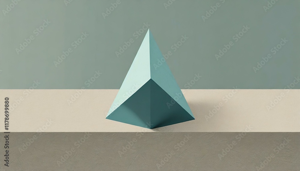 Fototapeta premium Minimalist Geometric Shape on Plain Background