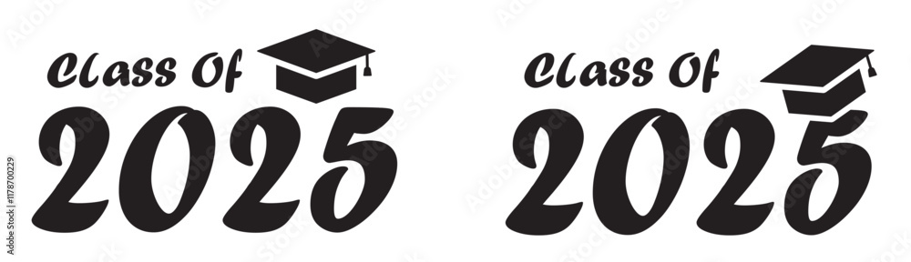Class of 2025 set icon, vector illustration Class of 2025 set icon, vector illustration