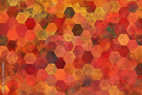 abstract hexagon digital background photo
