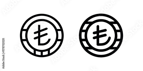 Simple black and white Turkish Lira symbol, Turkish Lira Symbol icon. simple flat Turkish Lira Symbol icon on white background. vector illustration.