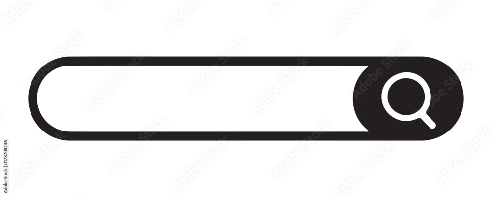 Search bar icon vector art on white background Search bar icon vector art on white background