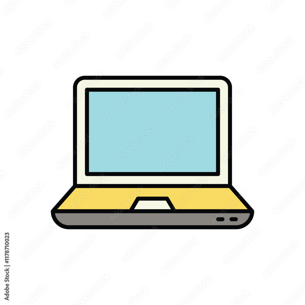 Laptop icon isolated on a white background. Vector illustration. Laptop icon isolated on a white background. Vector illustration.