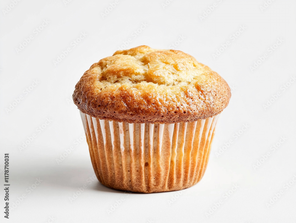 Muffin with a golden-brown top Muffin with a golden-brown top