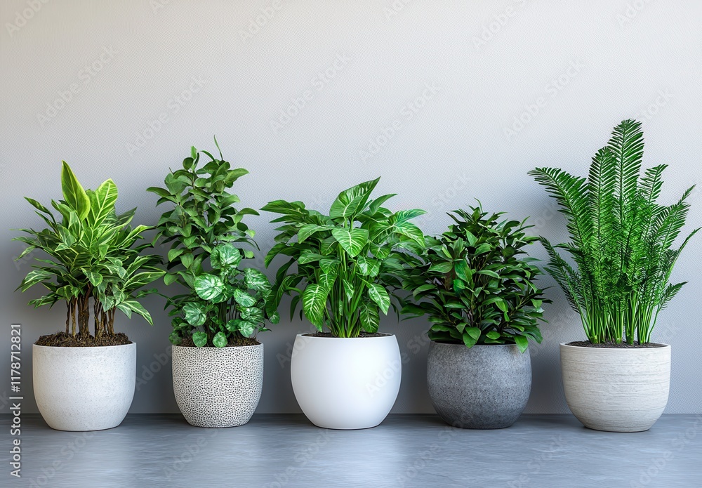 Lush Indoor Plants in Minimalist Pots Enhancing Modern Living Space with Greenery and Natural Aesthetics for Home Decor Inspiration Lush Indoor Plants in Minimalist Pots Enhancing Modern Living Space with Greenery and Natural Aesthetics for Home Decor Inspiration