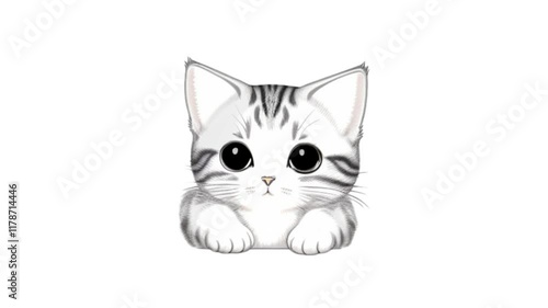 Wallpaper Mural cute kitten on white Torontodigital.ca