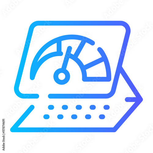 velocity Line Gradient Icon photo