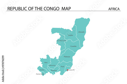 Republic Of The Congo Map have all province and mark the capital city of Cambodia.
