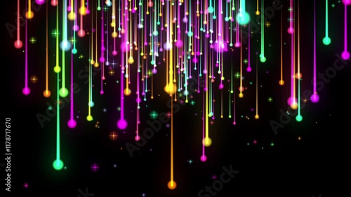 Rainbow Particles Waterfall.