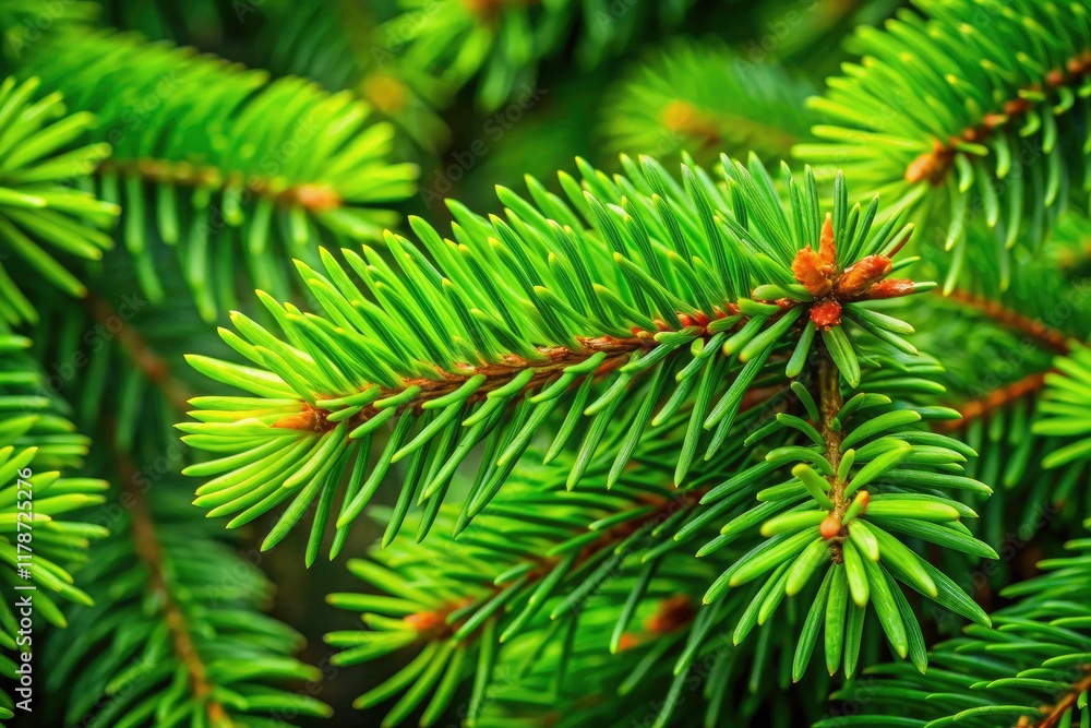 Fototapeta premium Natural pine and fir branches, ideal for holiday decorations and product photography, evoke a winter scene.