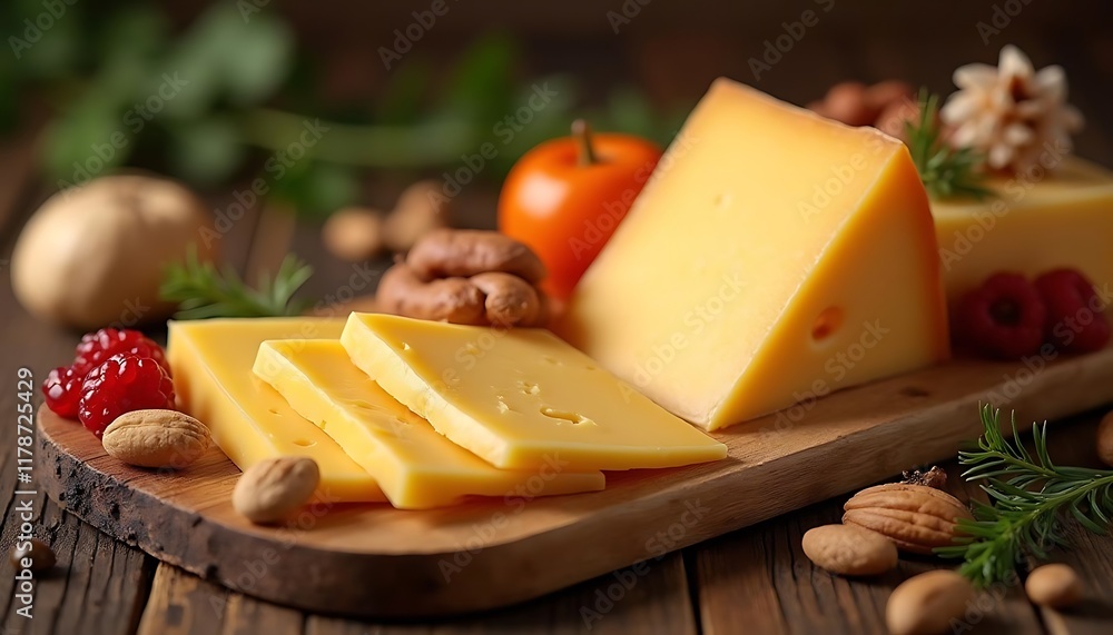 Gourmet Cheese Platter with Nuts and Berries Gourmet Cheese Platter with Nuts and Berries
