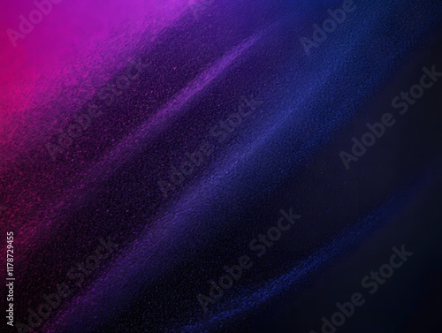 Dark blue purple glowing grainy gradient background black noise texture poster header banner design photo