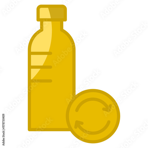 Reusable Bottle  Icon Element For Design