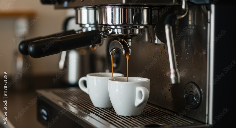 Coffee beans table cup on restaurent coffee machine splash smoke Cappuccino art Coffee beans table cup on restaurent coffee machine splash smoke Cappuccino art