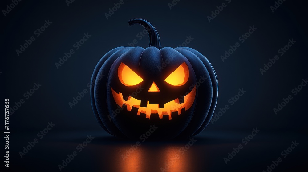 Glowing Jack-o'-lantern on dark background. (1) Glowing Jack-o'-lantern on dark background. (1)