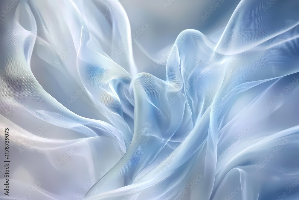 Obraz premium Soft and Ethereal Flowing Fabric in Gentle Light Tones