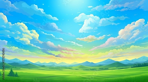 Wallpaper Mural Peaceful Meadow Landscape Torontodigital.ca