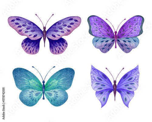 Wallpaper Mural Handmade Artwork Butterfly Watercolor Artwork Torontodigital.ca