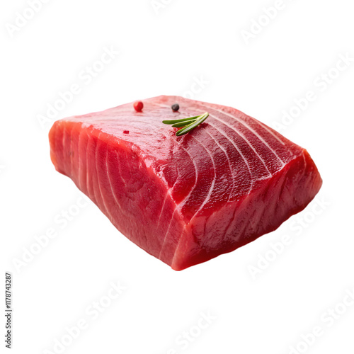 Sashimi tuna On white background
