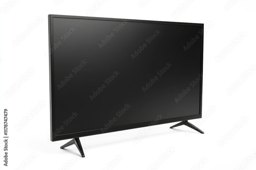 Modern Black Flat Screen Television on Stand Modern Black Flat Screen Television on Stand