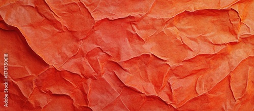 Wallpaper Mural Textured crumpled paper background in vibrant orange color with ample whitespace for design or text placements Torontodigital.ca