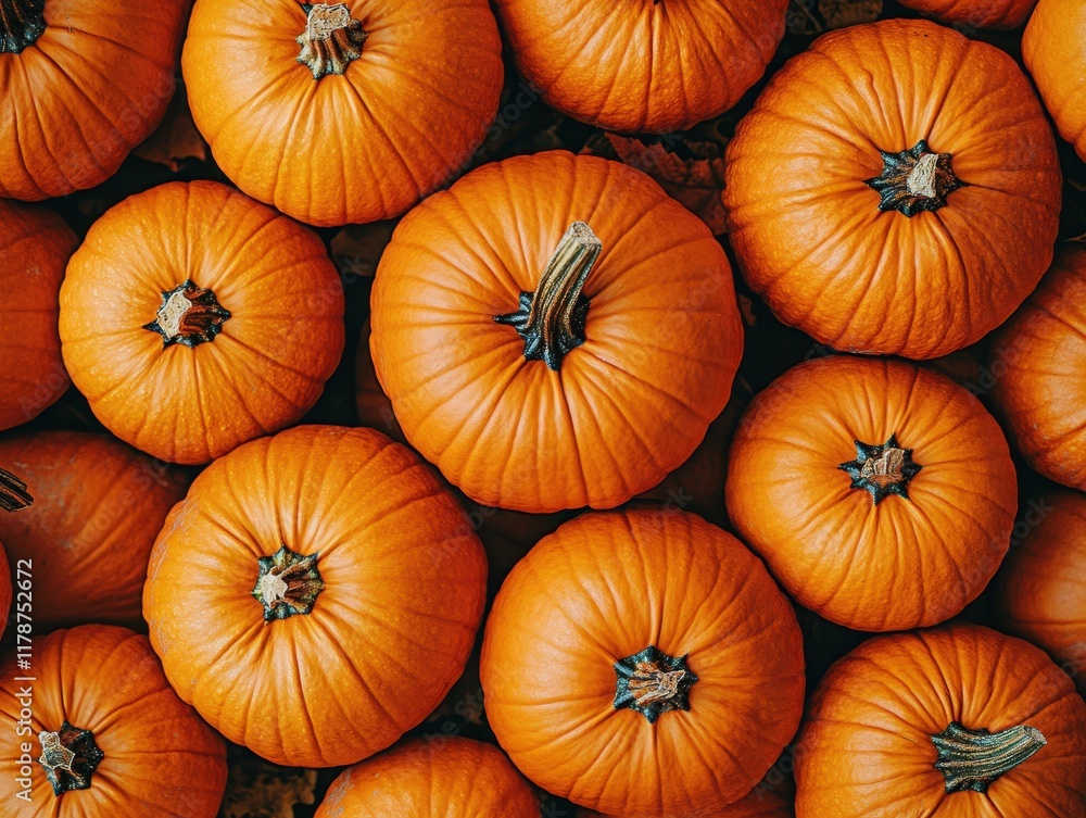 A pile of orange pumpkins creating a festive Halloween and Thanksgiving decoration A pile of orange pumpkins creating a festive Halloween and Thanksgiving decoration