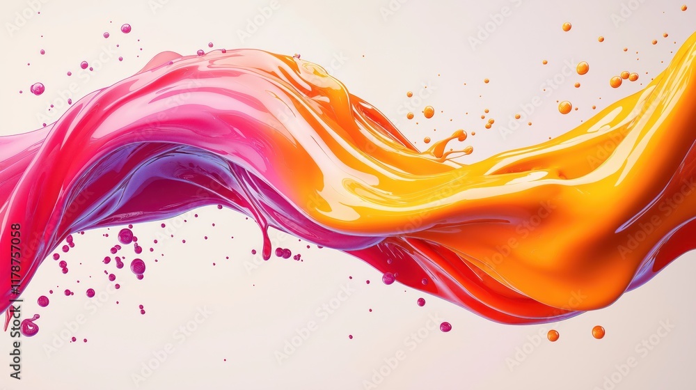 Fototapeta premium ?Abstract Colorful Paint Explosion with Pink and Orange