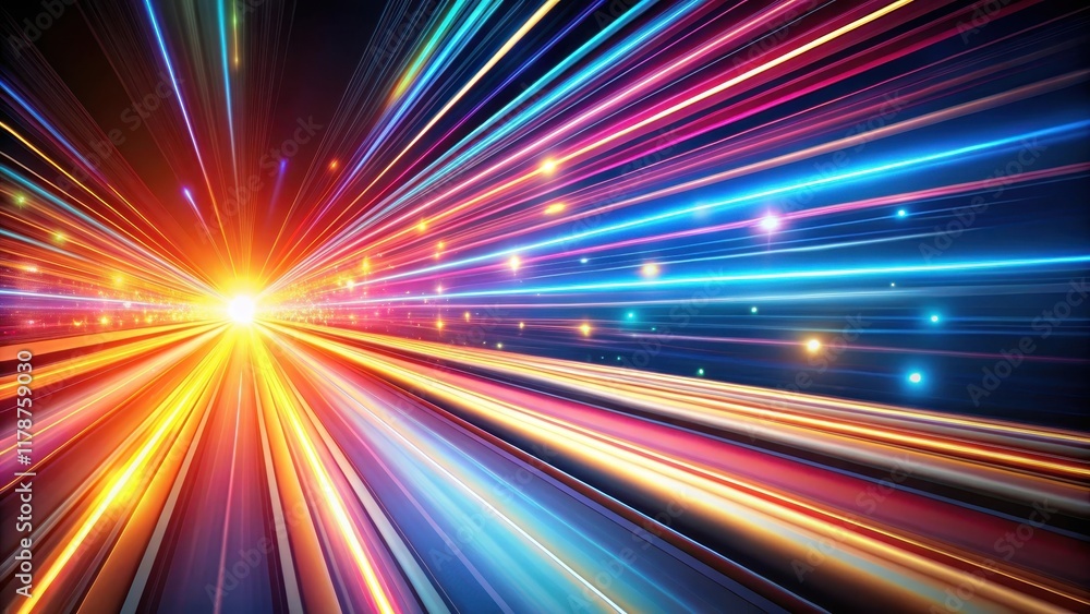 Fast moving lights and stripes over dark background, speed, motion, abstract, energetic, dynamic, glowing, streaks Fast moving lights and stripes over dark background, speed, motion, abstract, energetic, dynamic, glowing, streaks