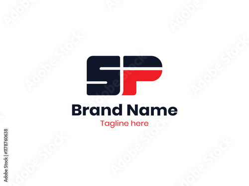 SP Letter Initial Logo Design Template Element
