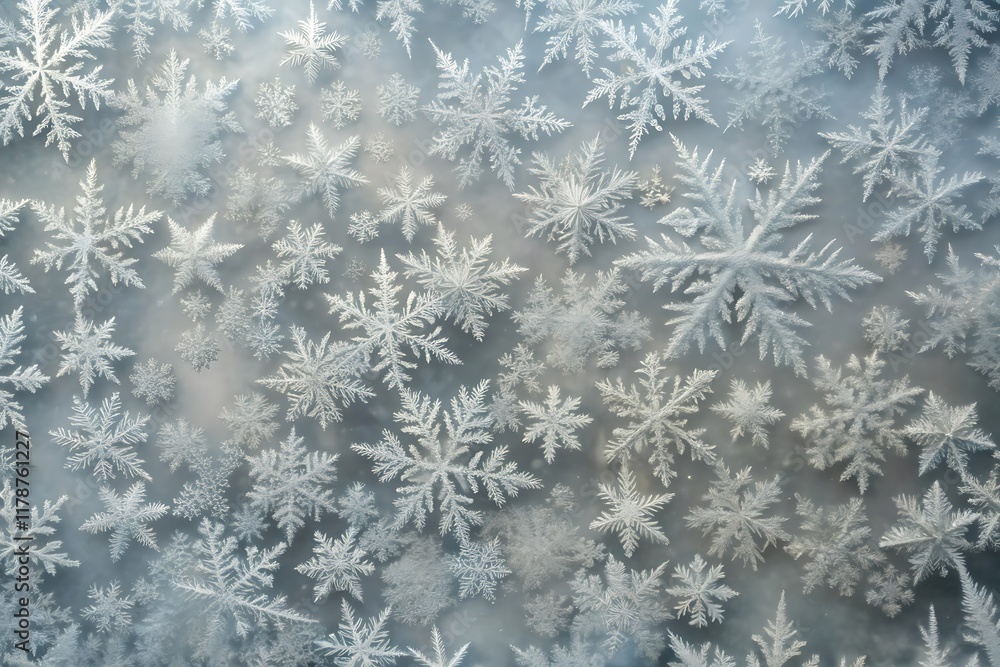 Intricate Frosty Windowpane Snowflake Pattern Intricate Frosty Windowpane Snowflake Pattern
