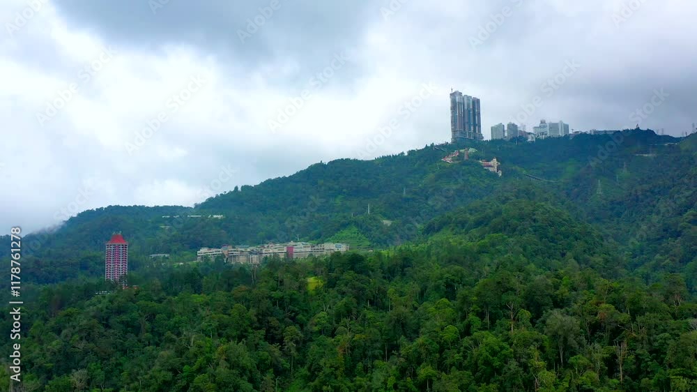 Aerial mountain view of Genting Highlands, Pahang, Malaysia Aerial mountain view of Genting Highlands, Pahang, Malaysia