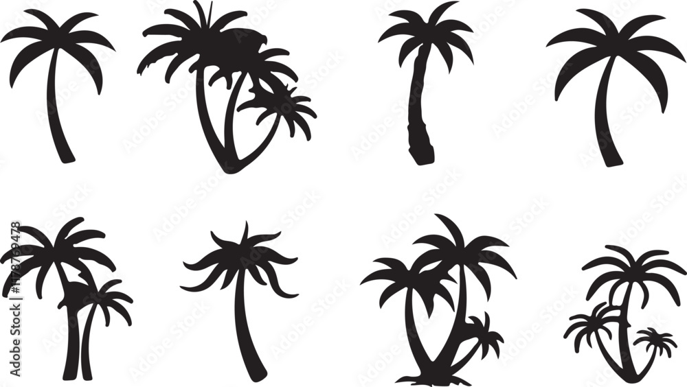Fototapeta premium Create a Tree vector style silhouette with white background.