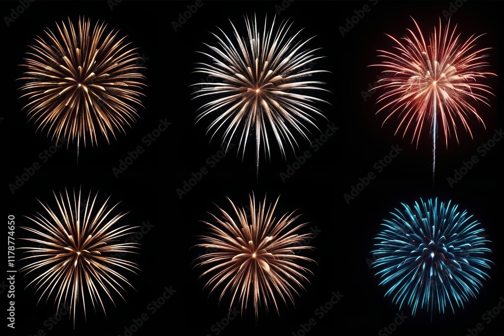 araffe fireworks in the night sky with multiple colors araffe fireworks in the night sky with multiple colors