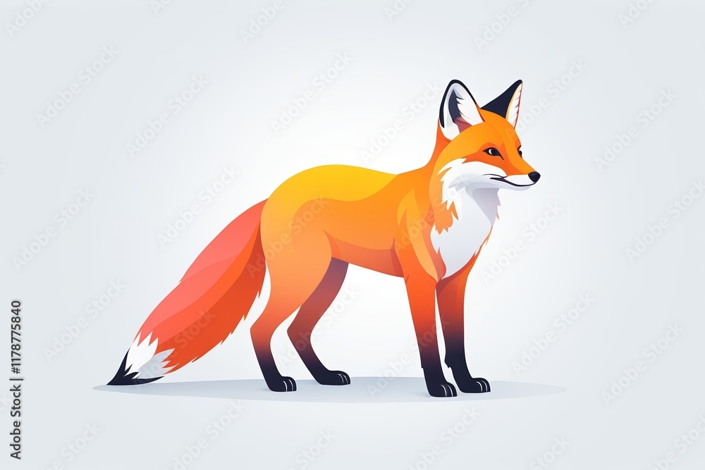 Obraz premium there is a fox that is standing in the middle of the picture