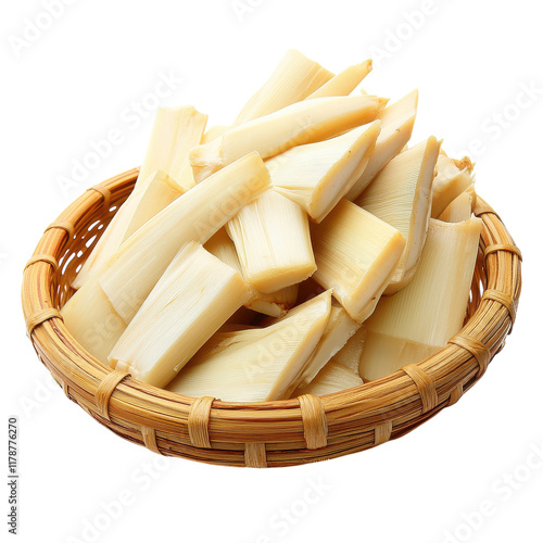Fermented Bamboo Shoot - A Unique Ingredient for Culinary Delights on transparent background.