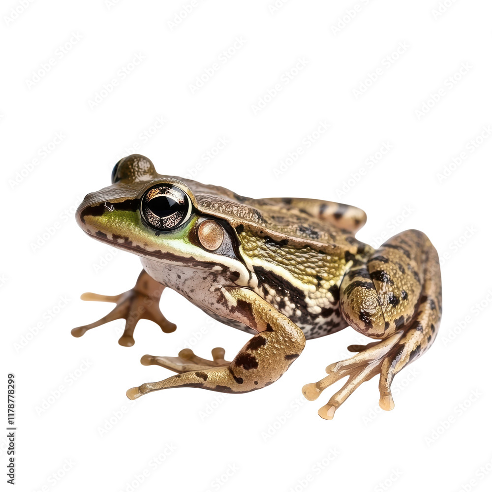 Fototapeta premium Frog Isolated on White Background for Educational Purposes on transparent background.