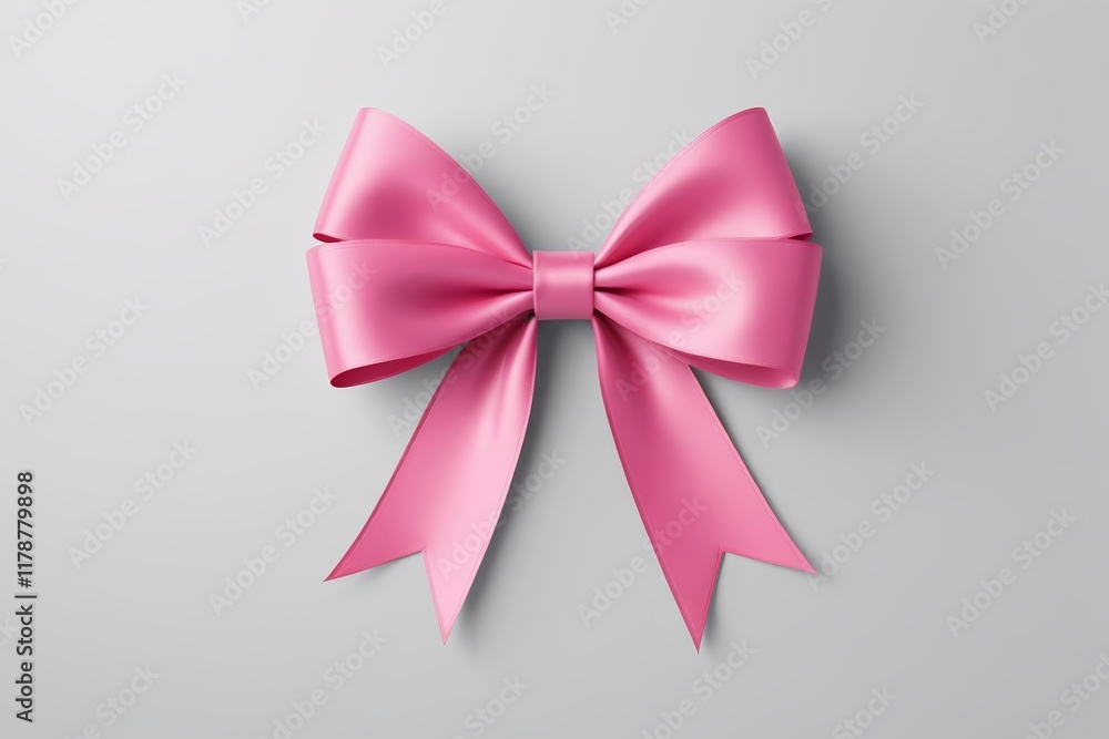a close up of a pink bow on a gray background a close up of a pink bow on a gray background